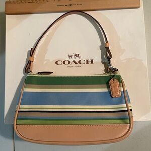 Coach striped mini bag